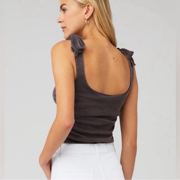 Free People ribbed shoulder tie Tank…. - Picture 5 of 15